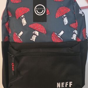Neff Red and Black Mushroom Backpack